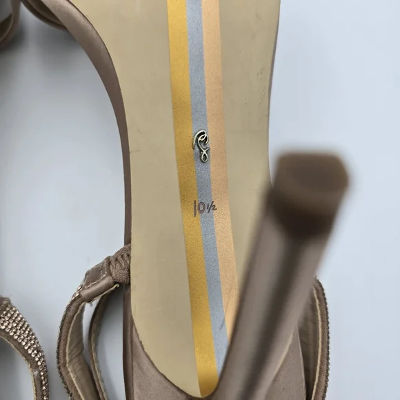 NWOT Sam Edelman Ophelia Heeled Ankle Strap Sandals, Soft Praline, Women's 10.5 - Picture 13 of 16